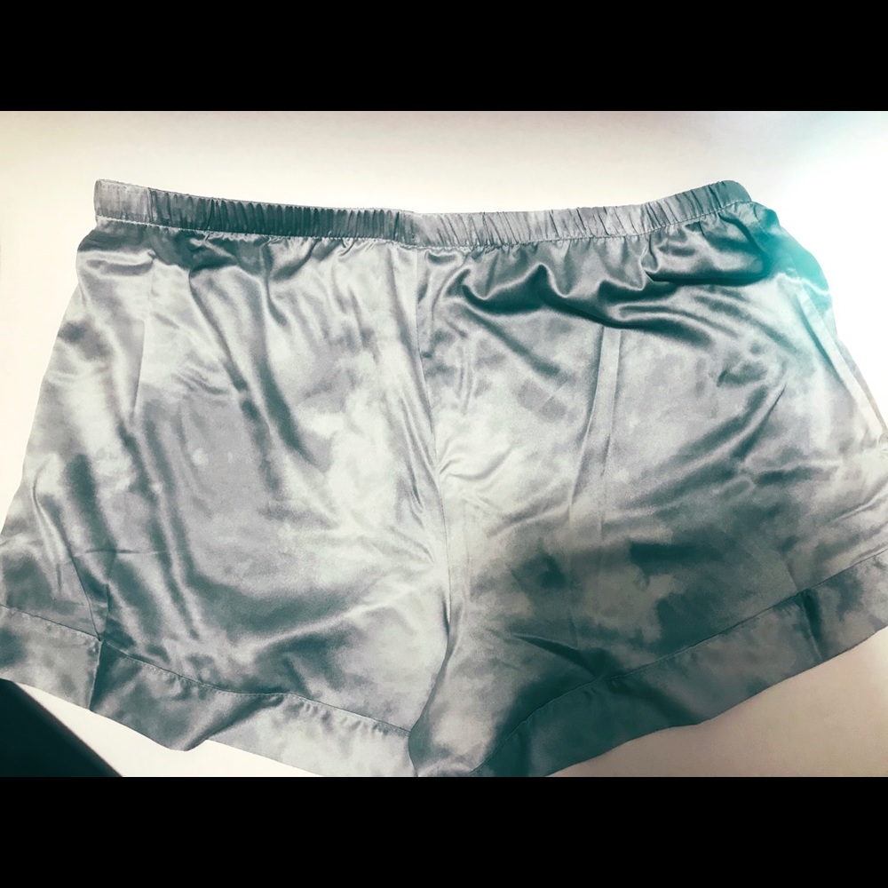 Teal Satin Finish Shorts